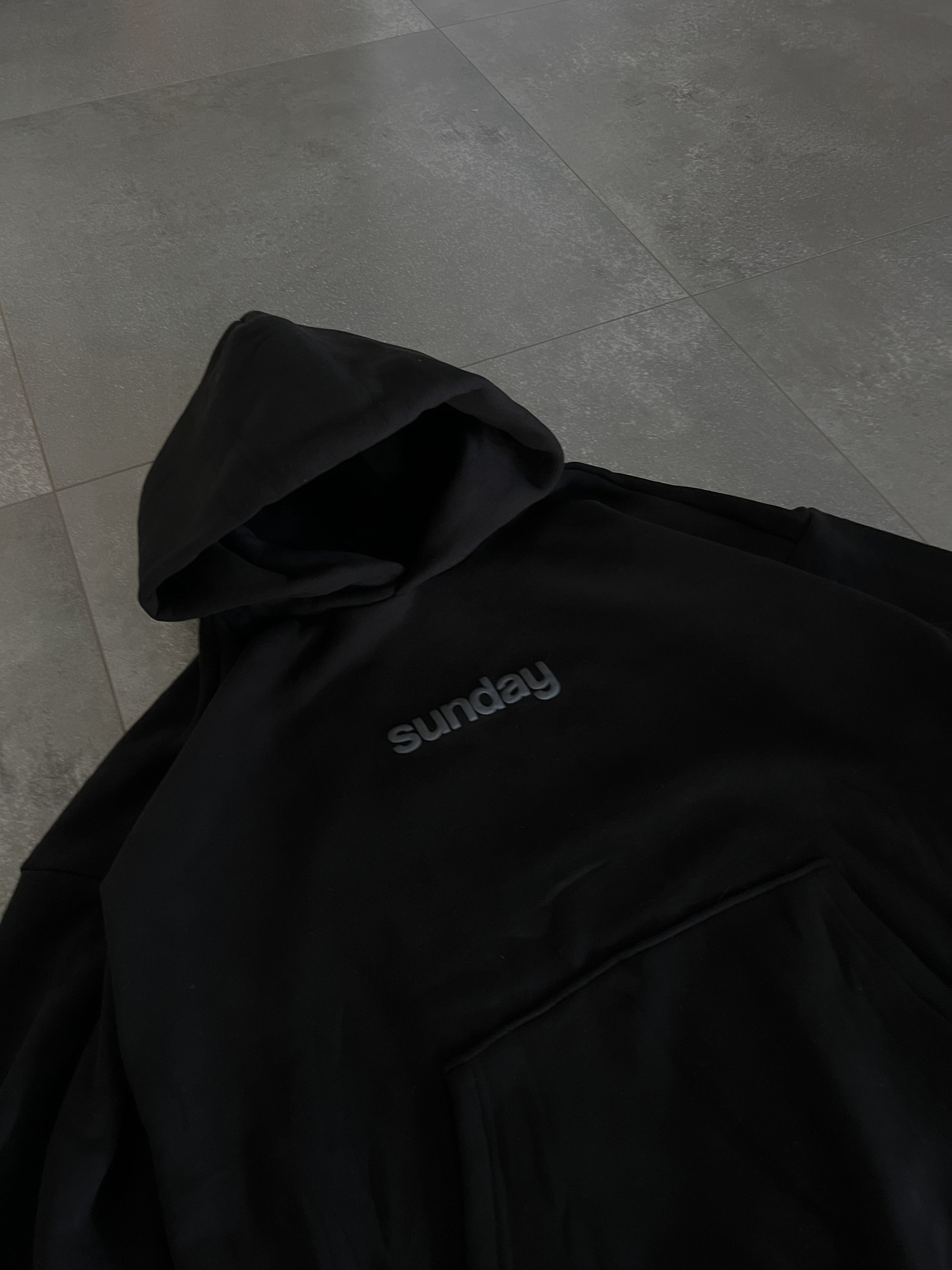 black original oversized hoodie