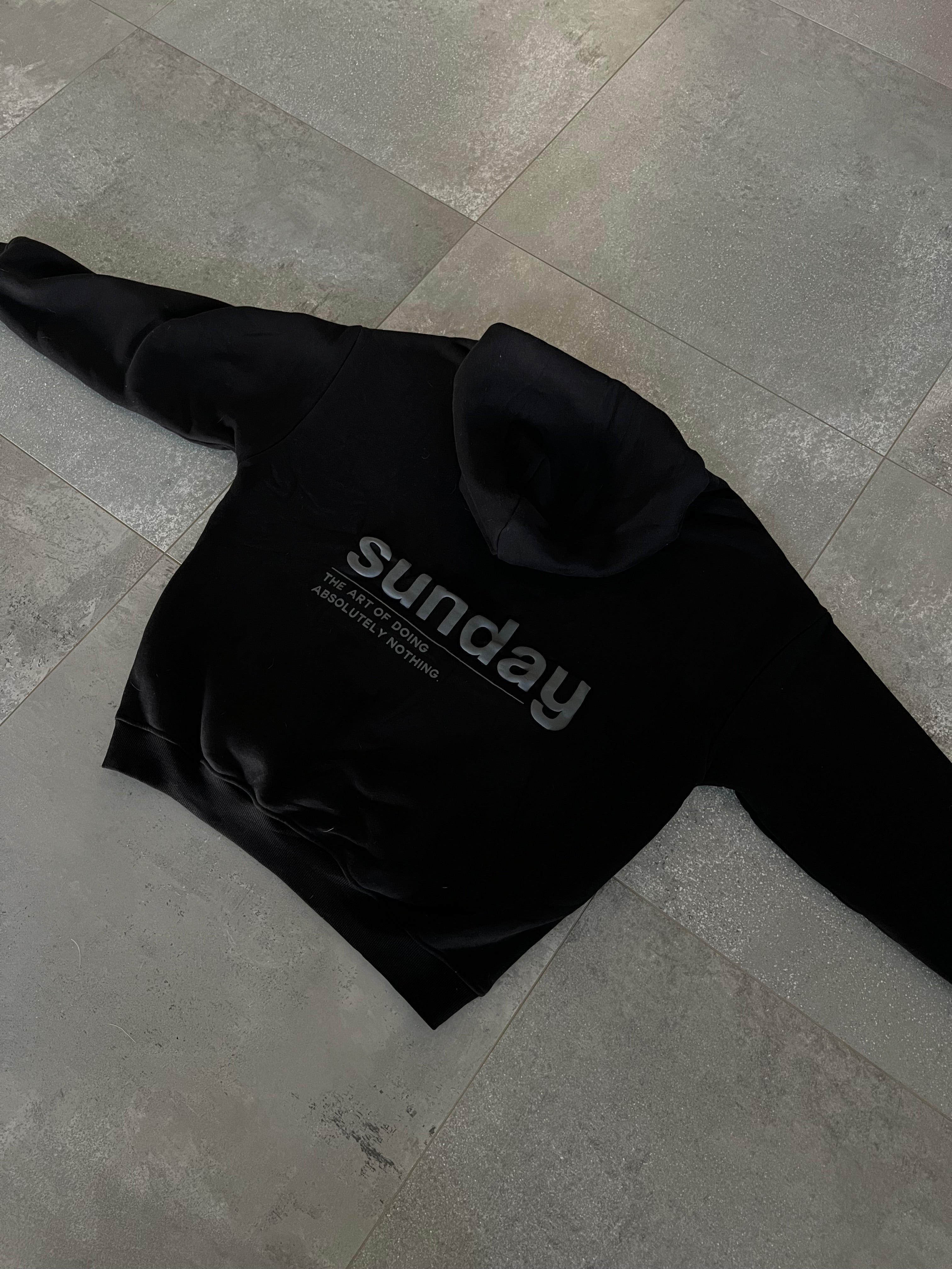 black original oversized hoodie