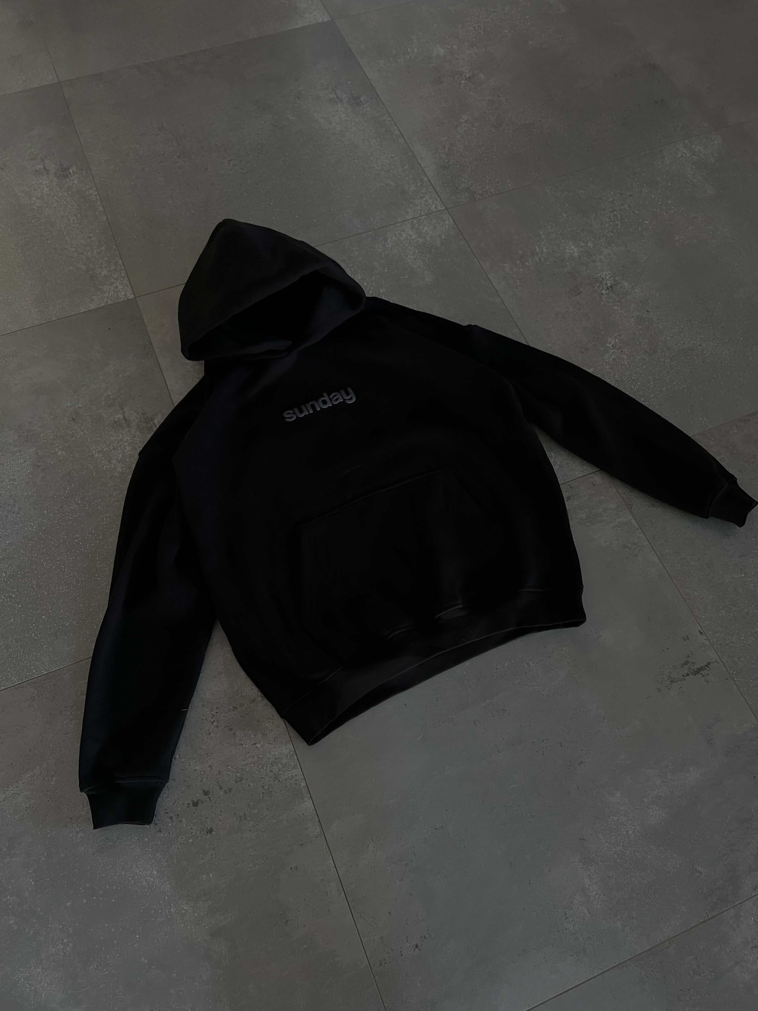 black original oversized hoodie