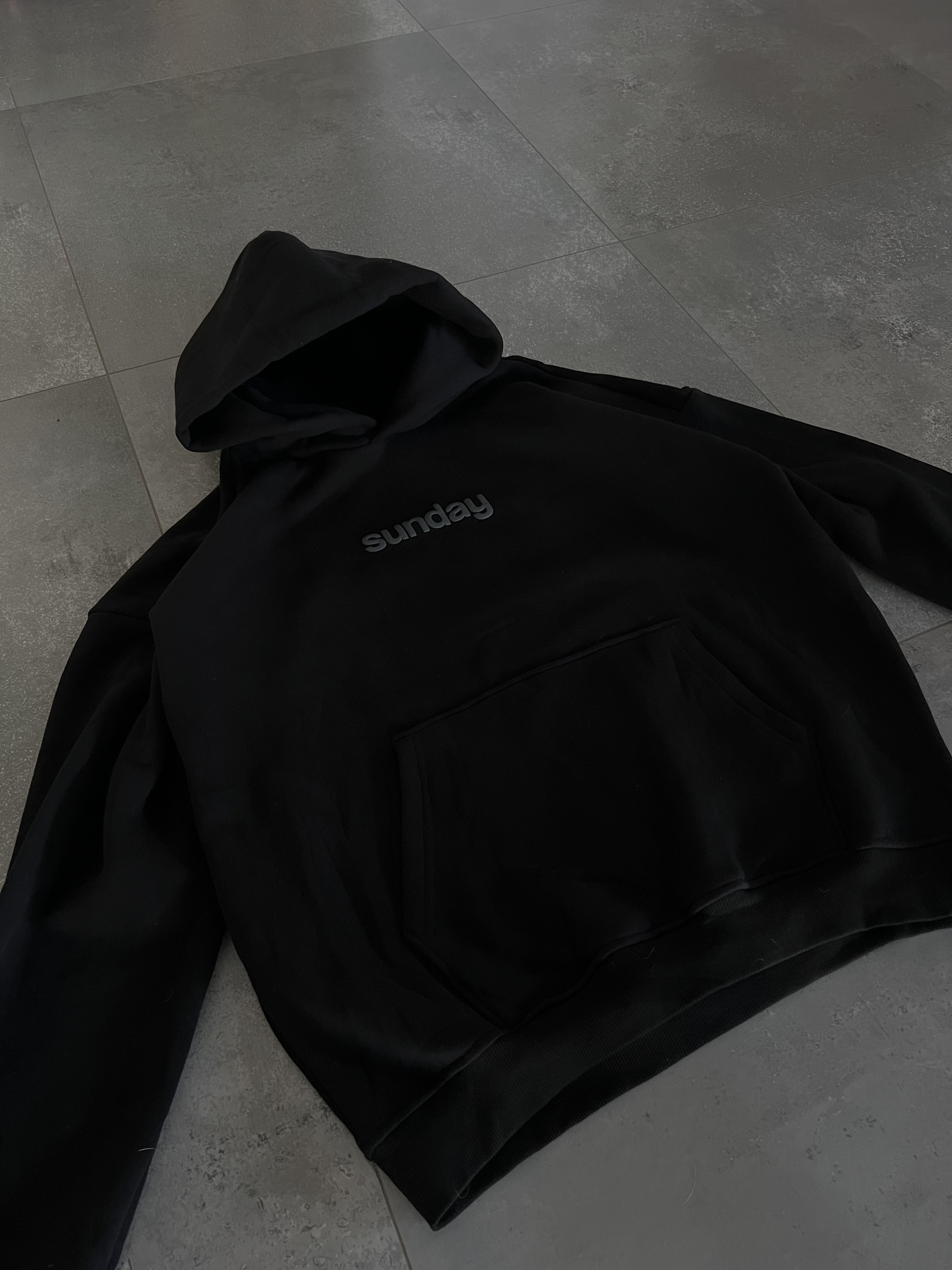 black original oversized hoodie