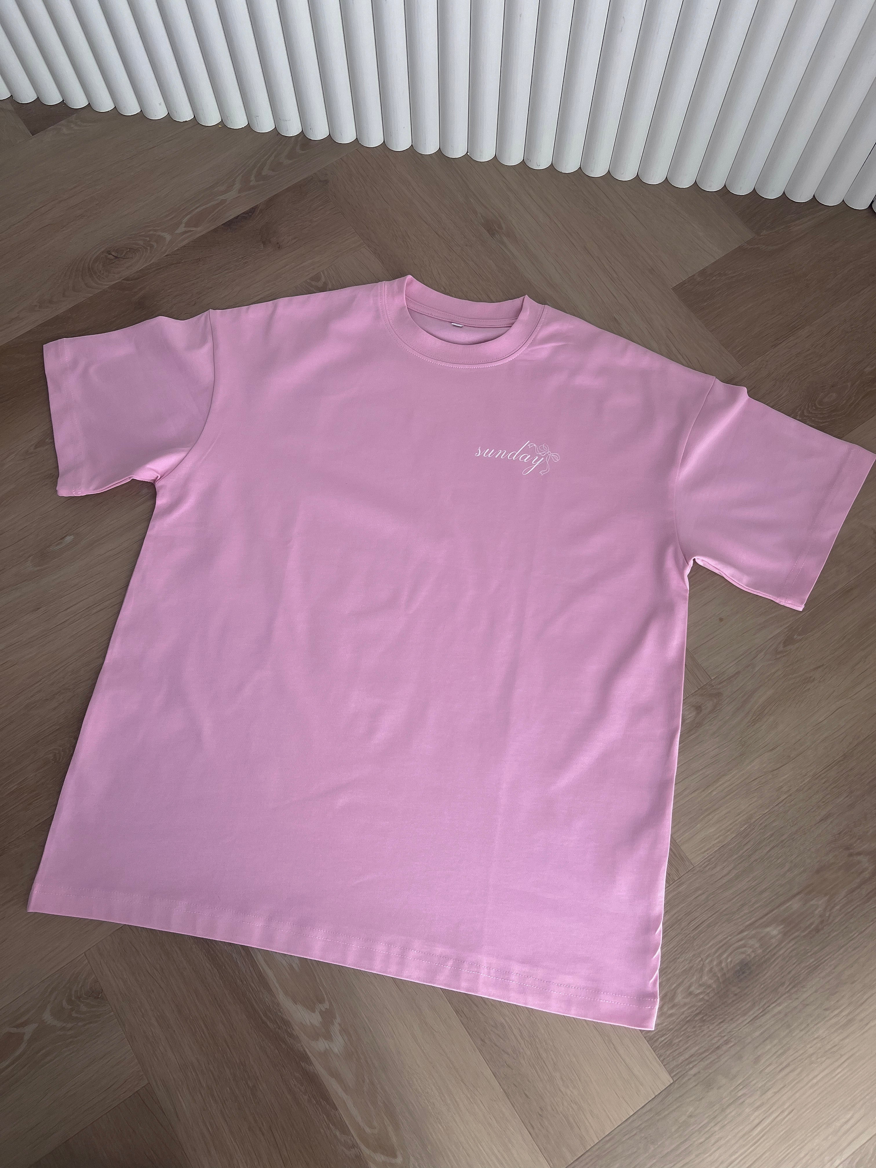 pink oversized lounge tshirt