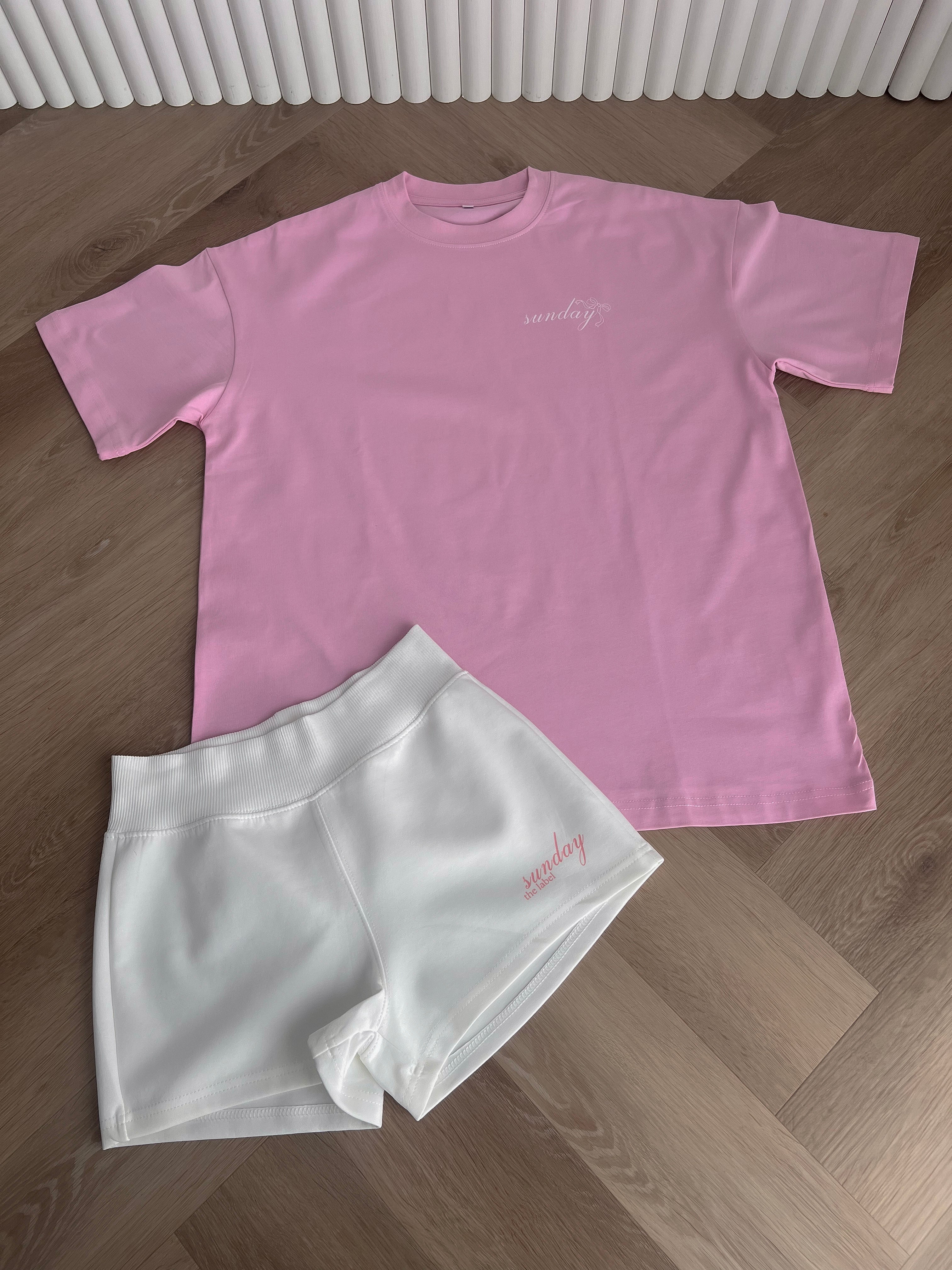 pink oversized lounge tshirt