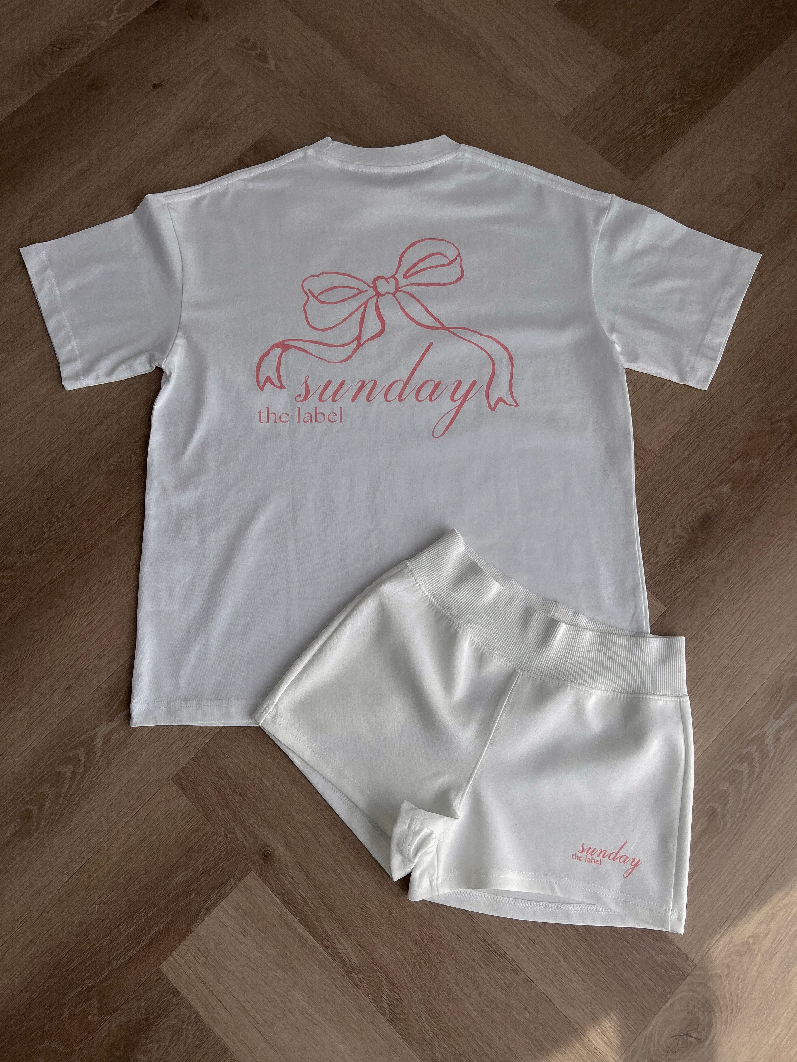 white oversized lounge tshirt